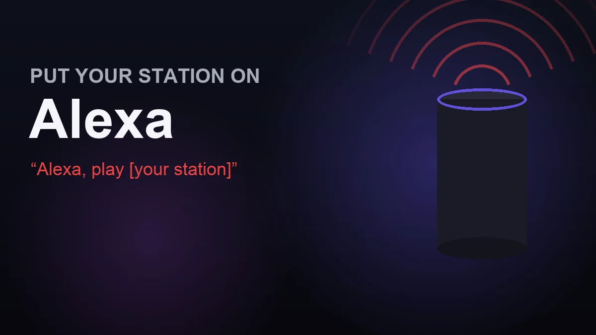 Ein smarter Amazon-Echo-Lautsprecher, der über einen Alexa-Skill einen Radiosender abspielt